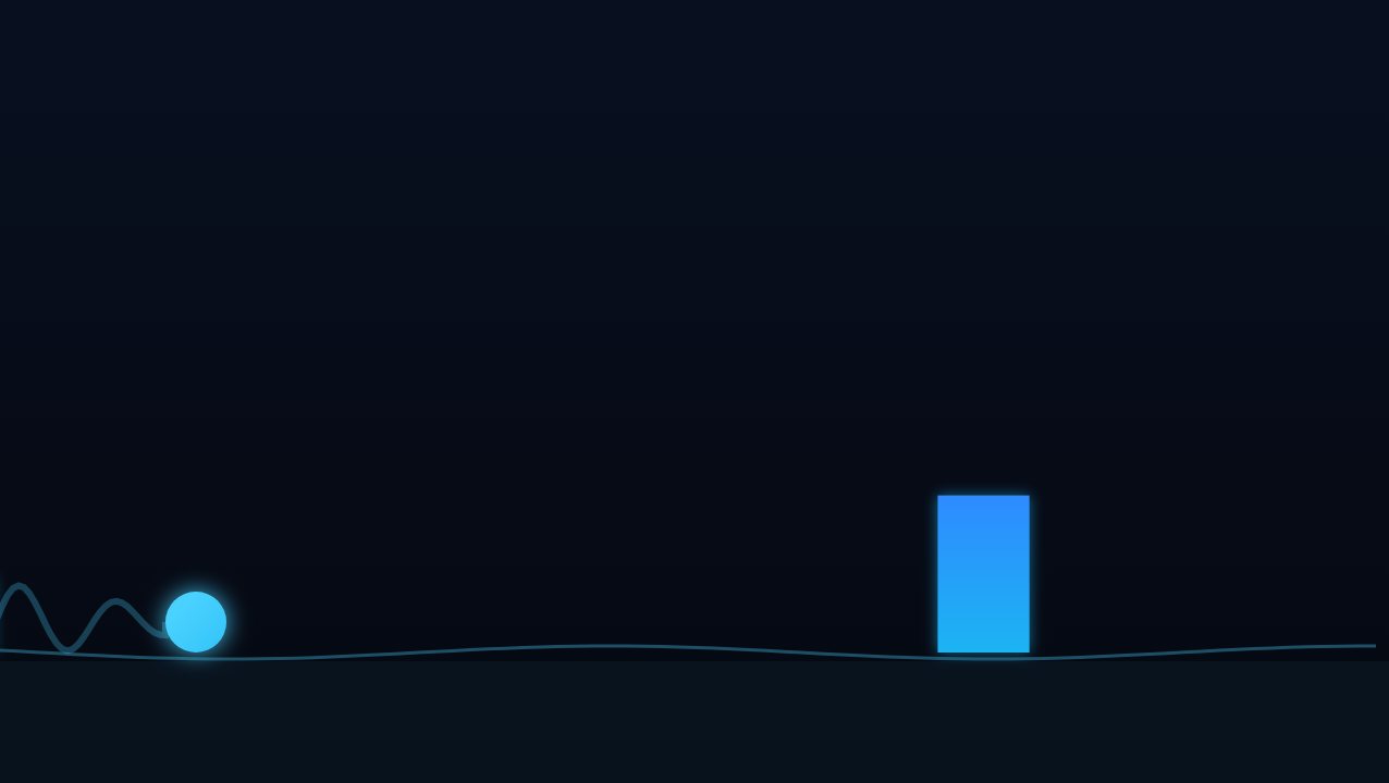 Pulse Runner sleep live game — an auto-playing runner sprinting along the glowing pulse track